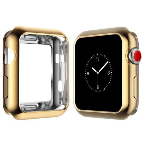 42Mm Soft Flexible Lightweight Tpu Plated Protector Case For Apple Watch Champagne Gold