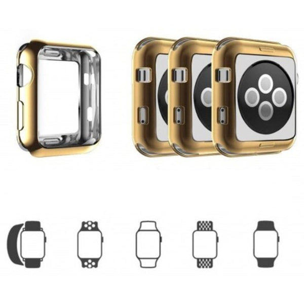 42Mm Soft Flexible Lightweight Tpu Plated Protector Case For Apple Watch Champagne Gold Smart Watch Cases