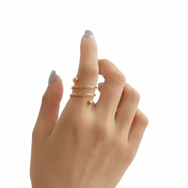 Titanium Steel Wrap Ring Rings