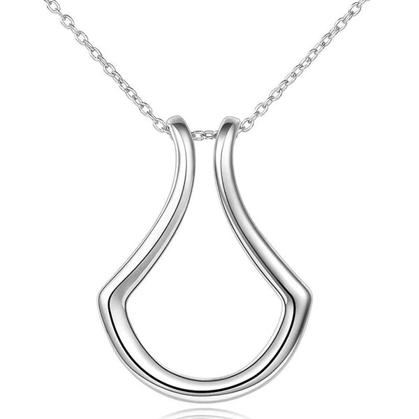 U Shaped Ring Holder Necklace As Gift For Wife Protective Pendant Necklaces & Pendants