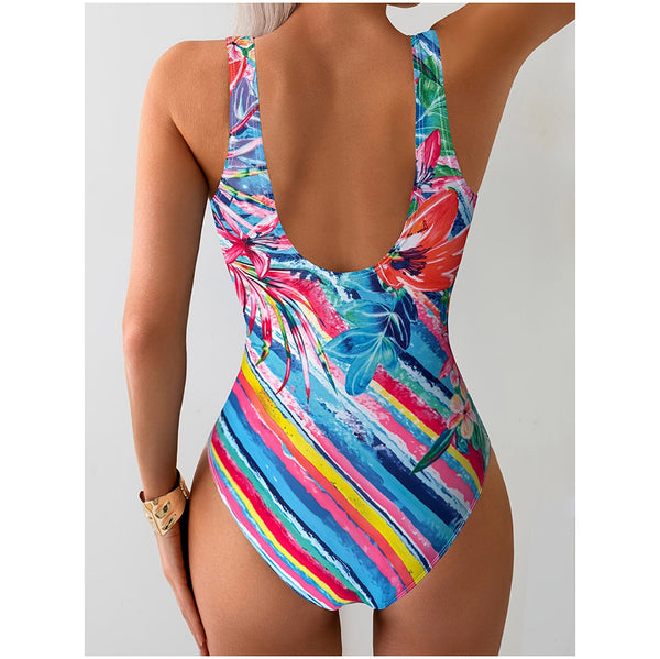 One Piece Swimsuit Printed Women's Bikini Swimwear