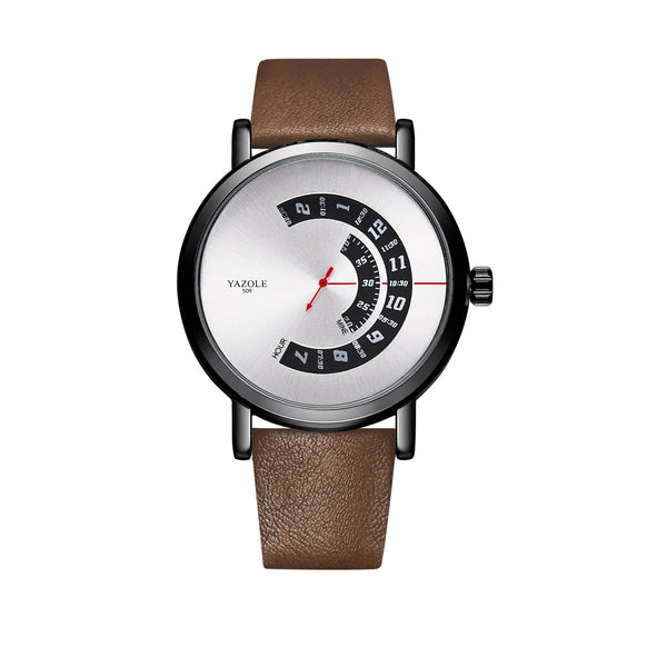 Fashion Rotary Non Mechanical Quartz Watch Men's Wristwatch Yazole Watches