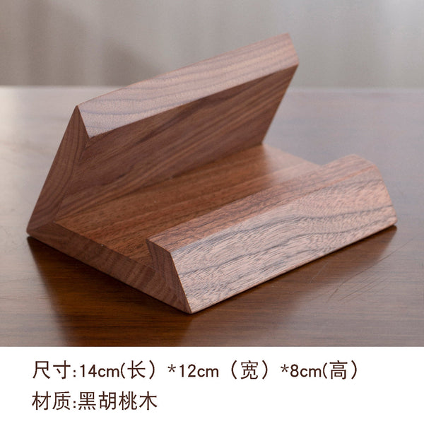 Retro Walnut Wood Solid Tablet Stand Creative Desktop Computer And Phone Holder Mounts Stands & Holders