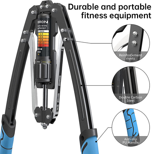Twister Arm Trainer 3 In 1 Hydraulic Chest & Workout Equipment With Ab Roller | Adjustable Resistance 22 440 Lbs Hand Grippers