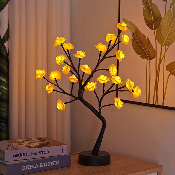Table Lamp Flower Tree Rose Usb Operated Night Light For Home Wedding Decoration Night Lights