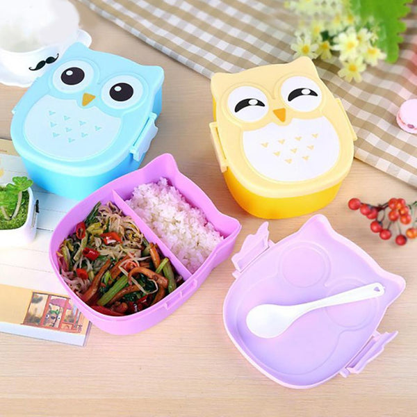 Cute Owl Microwave Bento Container Lunch Box Lunchboxes & Bags