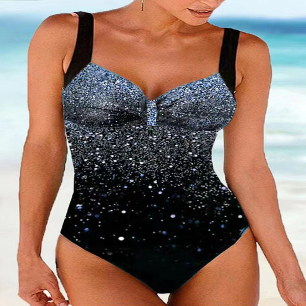 Black And American Printed Swimsuit Women's Hip Lifting Triangle Bikini Swimwear