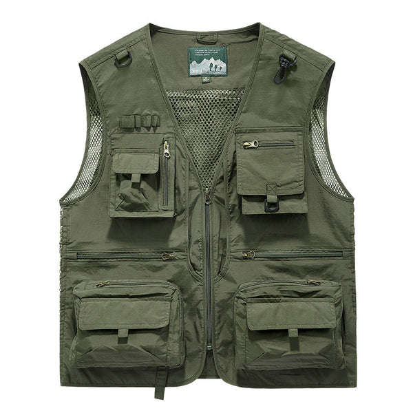 Menas Summer Tactical Vest: 14 Pocket Mesh Ideal For Hiking Fishing Photography & Work Vests