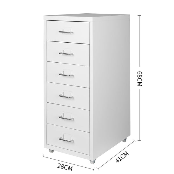 Levede 6 Drawer Office Cabinet White Storage Organizer For Workspace Home Cabinets & Cupboards