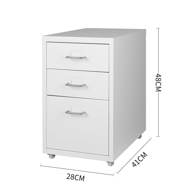 Levede 3 Drawer Office Cabinet In White For Organized Storage And Efficient Workspace Cabinets & Cupboards