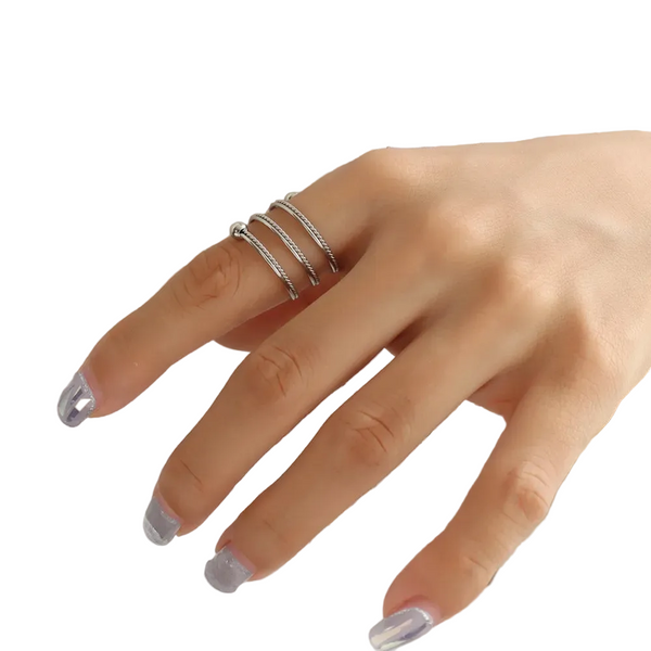 Titanium Steel Wrap Ring Rings