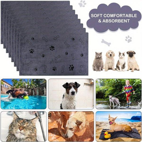 Pet Bath Towel Quick Drying And Absorbent For Dogs Cats Soft Supplies Dog Grooming