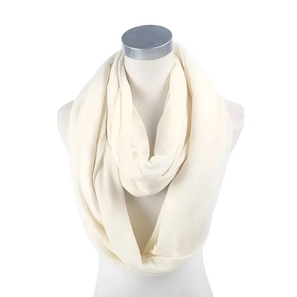 Soft Light Weight Infinity Scarf With Solid Colors Jersey Knit Loop Ring Circle New Scarves & Wraps