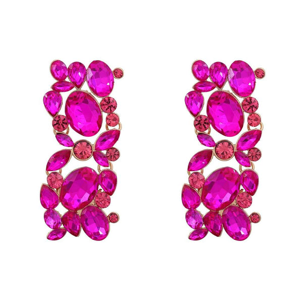 Veile Studios Full Diamond Square Women's Alloy Inlaid Exaggerated Earrings