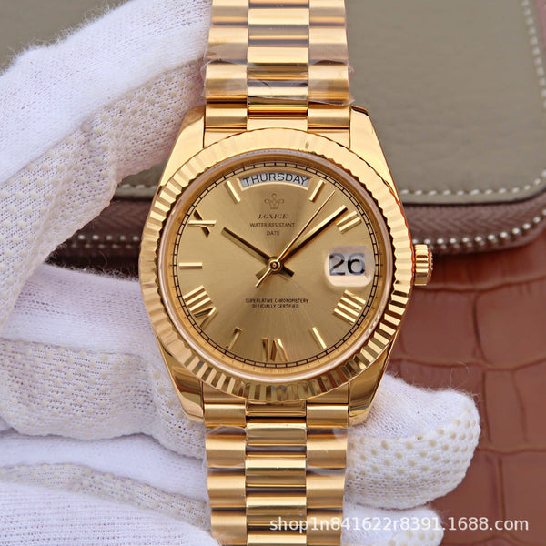 Fashion Style Brand Classic Sunday Calendar Watch Men's Quartz Waterproof Wristwatch Watches