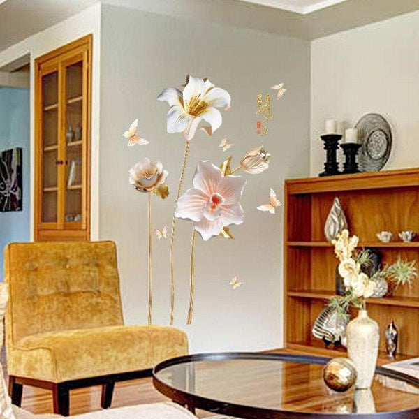 Flower Removable Floral Decor Wall Stickers