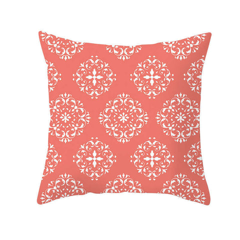 45 X 45Cm Coral Cushion Cover Greek Pattern