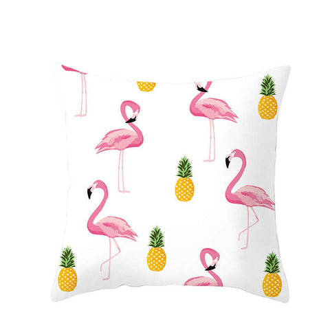 45 X 45Cm Flamingo Cushion Cover With Pineapple