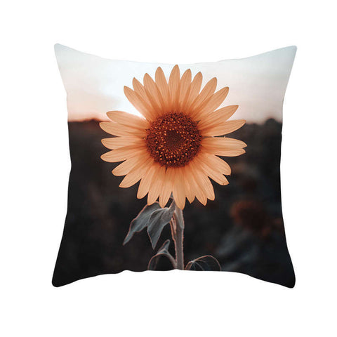 45 X 45Cm Flower Cushion Cover Sunflower