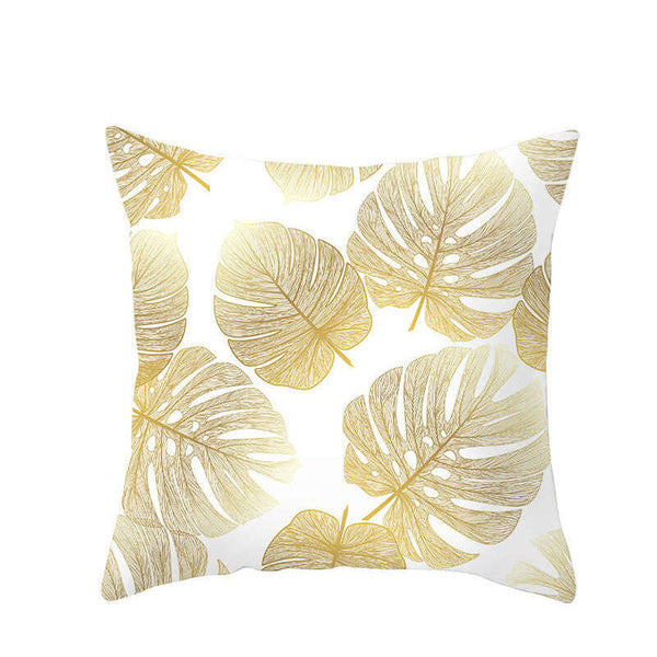 45 X 45Cm Gold Leaf Cushion Cover Cushions & Decorative Pillows