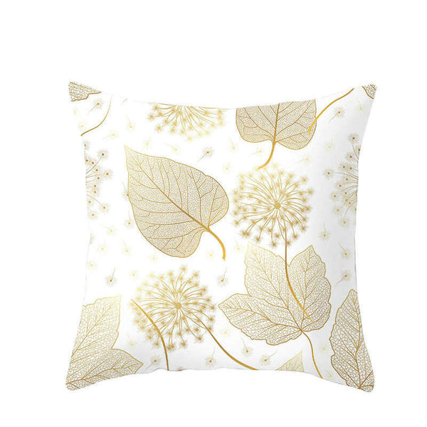 45 X 45Cm Gold Leaf Cushion Cover Cushions & Decorative Pillows