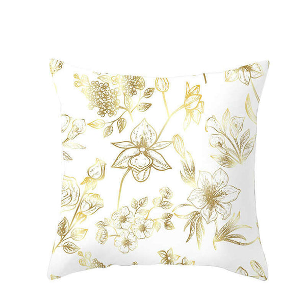 45 X 45Cm Gold Leaf Cushion Cover Cushions & Decorative Pillows