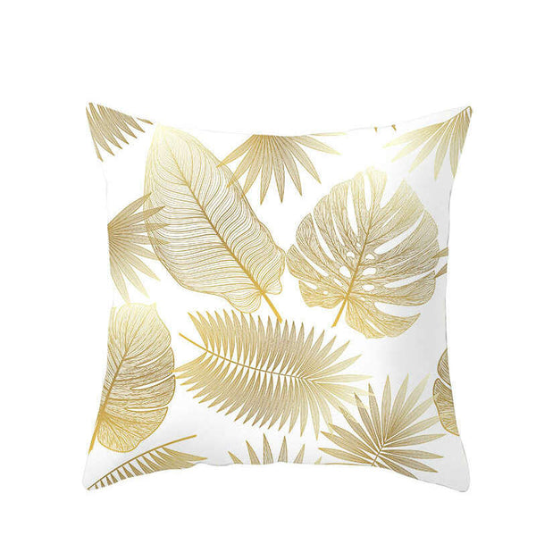 45 X 45Cm Gold Leaf Cushion Cover Cushions & Decorative Pillows