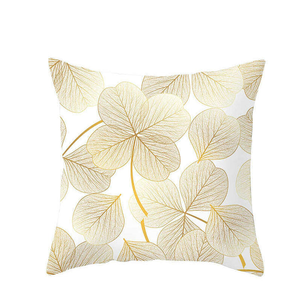 45 X 45Cm Gold Leaf Cushion Cover Cushions & Decorative Pillows