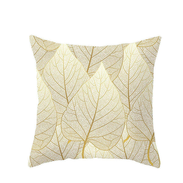 45 X 45Cm Gold Leaf Cushion Cover Cushions & Decorative Pillows