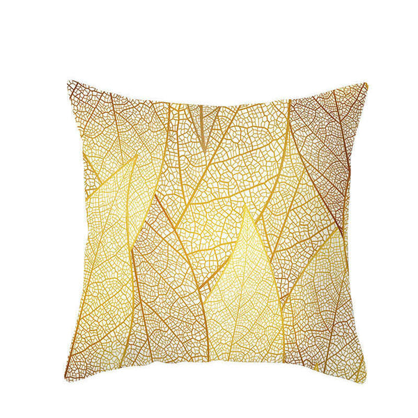 45 X 45Cm Gold Leaf Cushion Cover Cushions & Decorative Pillows