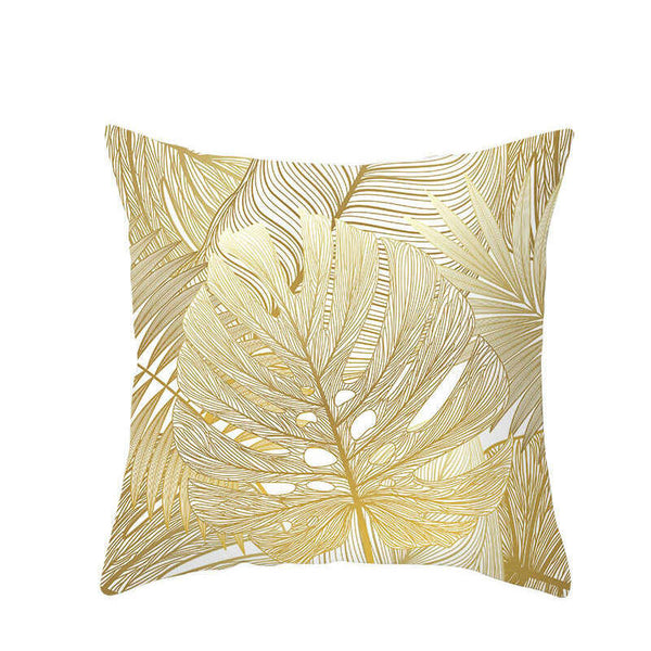 45 X 45Cm Gold Leaf Cushion Cover Cushions & Decorative Pillows