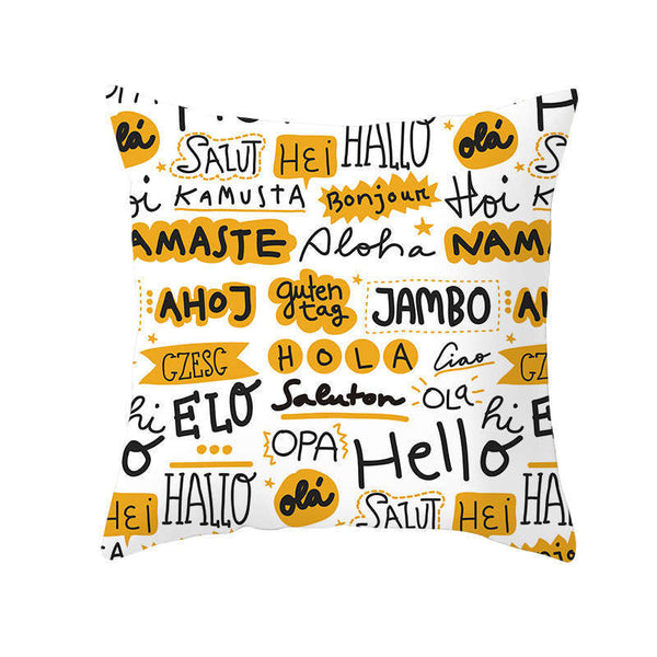 45 X 45Cm Gold Printed Cushion Cover Cushions & Decorative Pillows