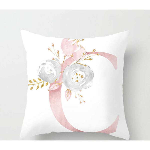 45 X 45Cm Letter Cushion Cover Pink Cushions & Decorative Pillows