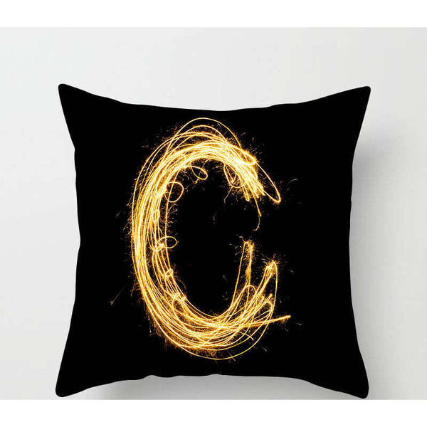 45 X 45Cm Letter Cushion Cover Light Trail Cushions & Decorative Pillows