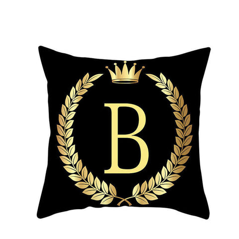45 X 45Cm Letter Cushion Cover Crown B Cushions & Decorative Pillows