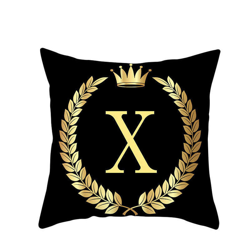 45 X 45Cm Letter Cushion Cover Crown N Cushions & Decorative Pillows