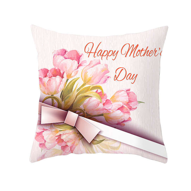 Cushions & Decorative Pillows 45 X 45Cm Mother's Day Cushion Cover Bouquet Of Flowers
