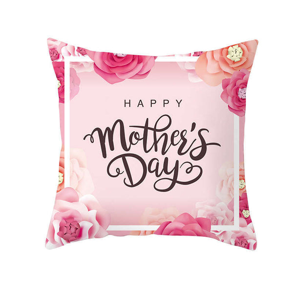 45 X 45Cm Mother's Day Cushion Cover Pink Flowers Cushions & Decorative Pillows