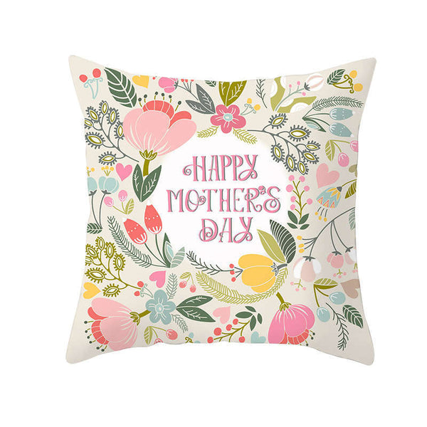 45 X 45Cm Mother's Day Cushion Cover Flower Wreath Cushions & Decorative Pillows