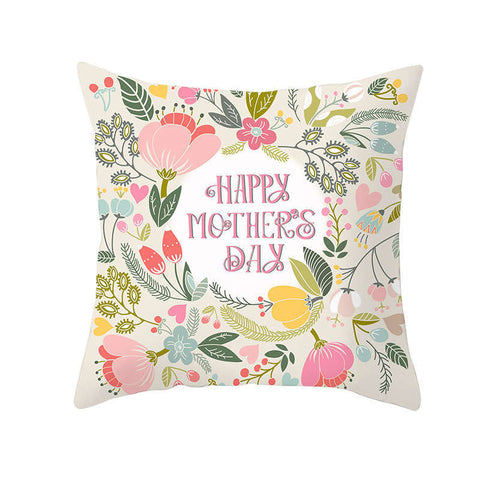 45 X 45Cm Mother's Day Cushion Cover Flower Wreath Cushions & Decorative Pillows