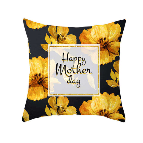 45 X 45Cm Mother's Day Cushion Cover Gold Peonies