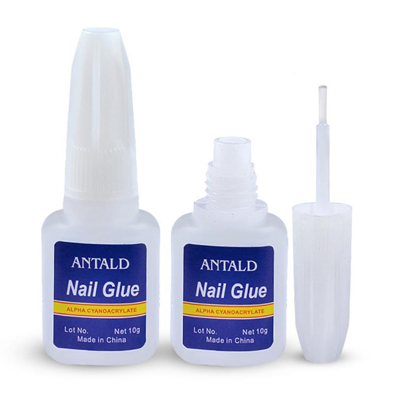 10 Gram Blue Bottle With Brush Nail Glue For Easy Application And Firm Bonding Nail Art Tools