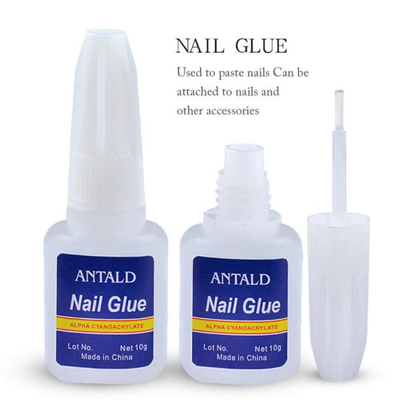 10 Gram Blue Bottle With Brush Nail Glue For Easy Application And Firm Bonding Nail Art Tools