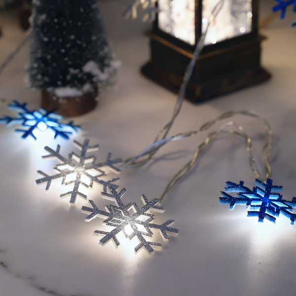 Non Woven Snowflake Christmas Light Led String Seasonal Decorations
