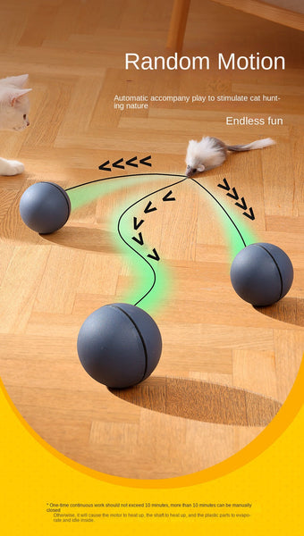 Cat Toy Self Entertainment Energy Consumption Mouse Teaser Wand Exercise Electric Automatic Teasing Ball Supplies Cat Toys