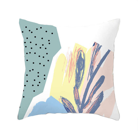 45 X 45Cm Abstract Cushion Cover Multicolour And Dotted
