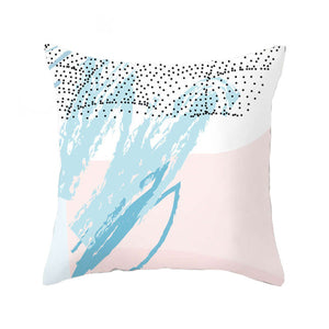 45 X 45Cm Abstract Cushion Cover White Blue Pink