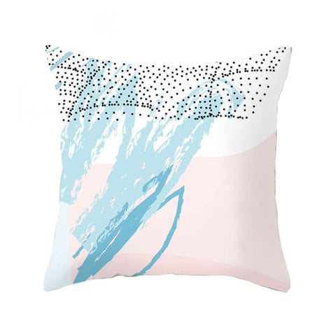 45 X 45Cm Abstract Cushion Cover White Blue Pink Cushions & Decorative Pillows
