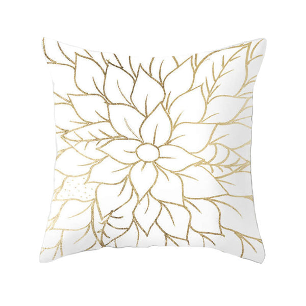 45 X 45Cm Gold Printed Cushion Cover Cushions & Decorative Pillows