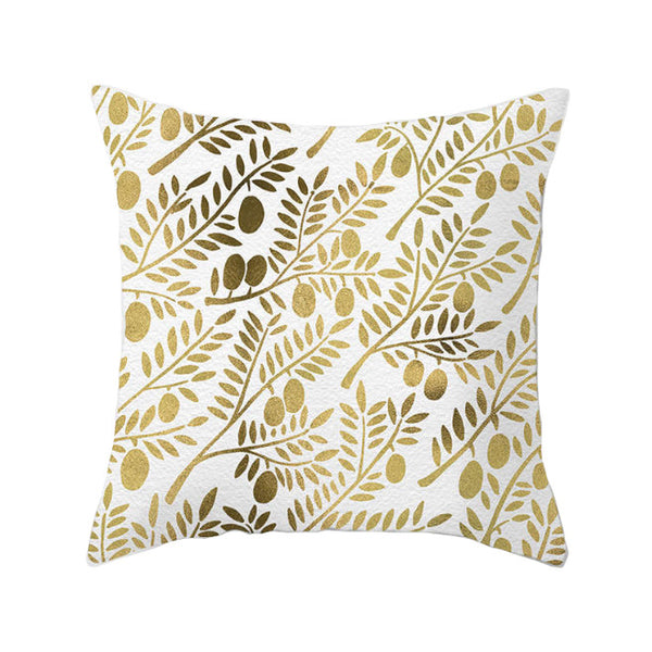 45 X 45Cm Gold Printed Cushion Cover Cushions & Decorative Pillows